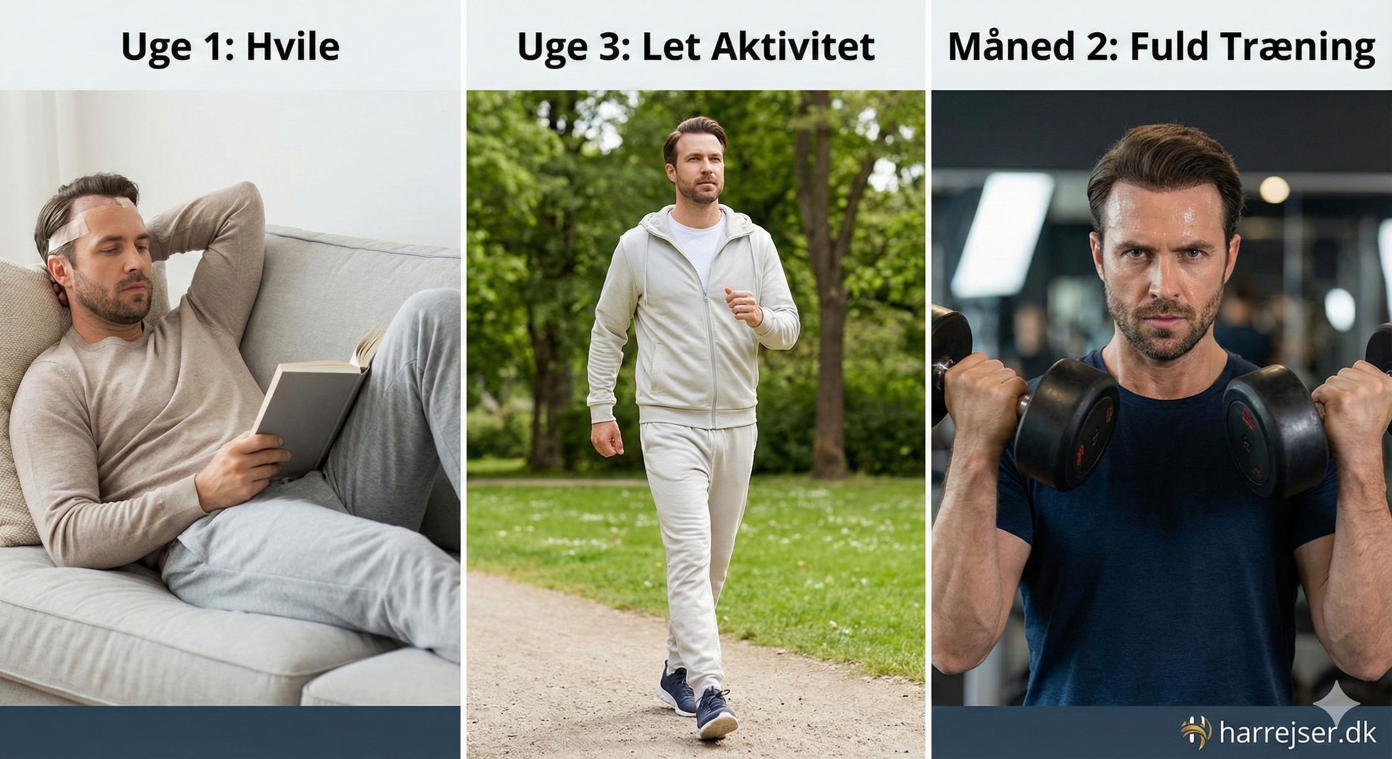 Hårtransplantation og Træning: Hvornår må jeg gå i fitness igen?